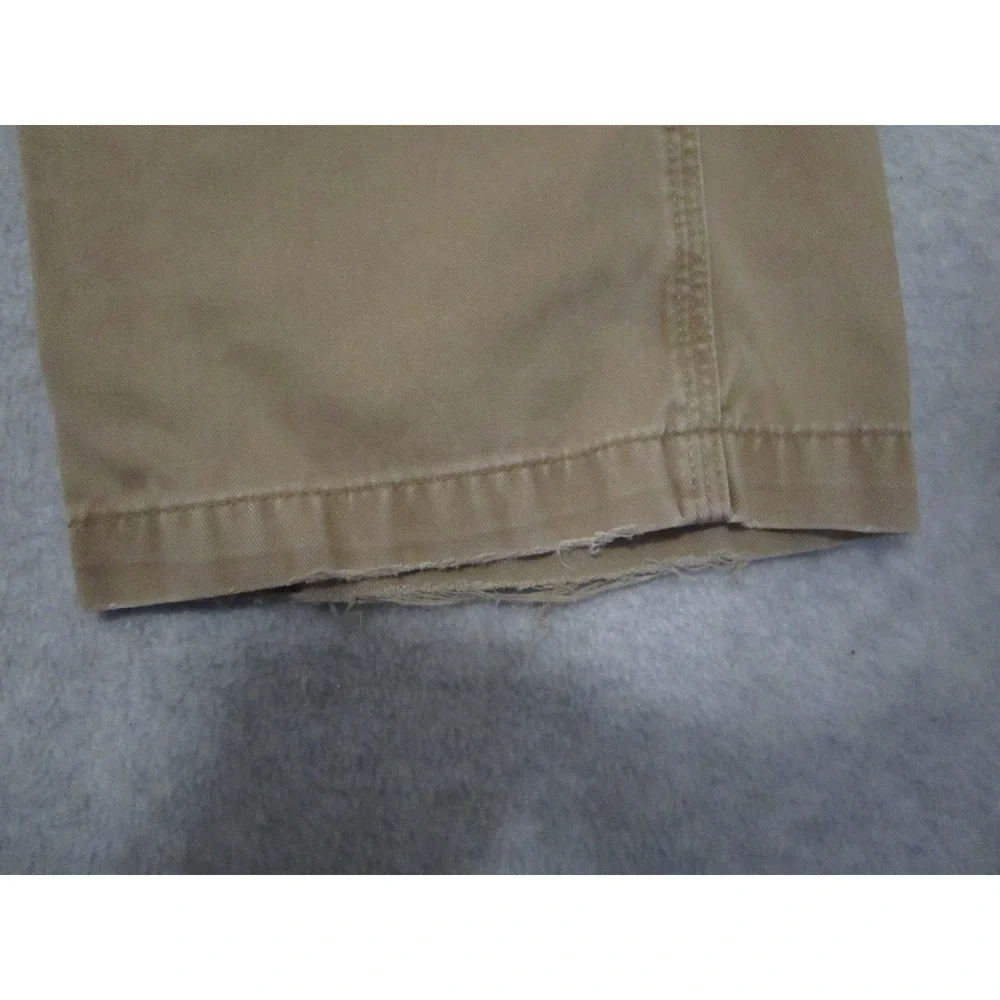 Carhartt Pants Mens 36 Khaki Carpenter‎ Workwear Denim Relaxed Fit Distressed